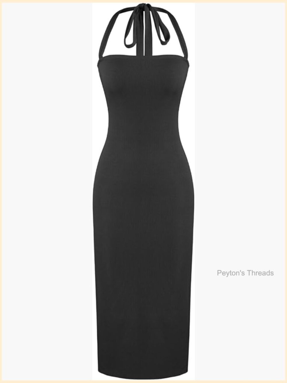 Sleeveless Halter Maxi Dress Bodycon Knit Party Dress